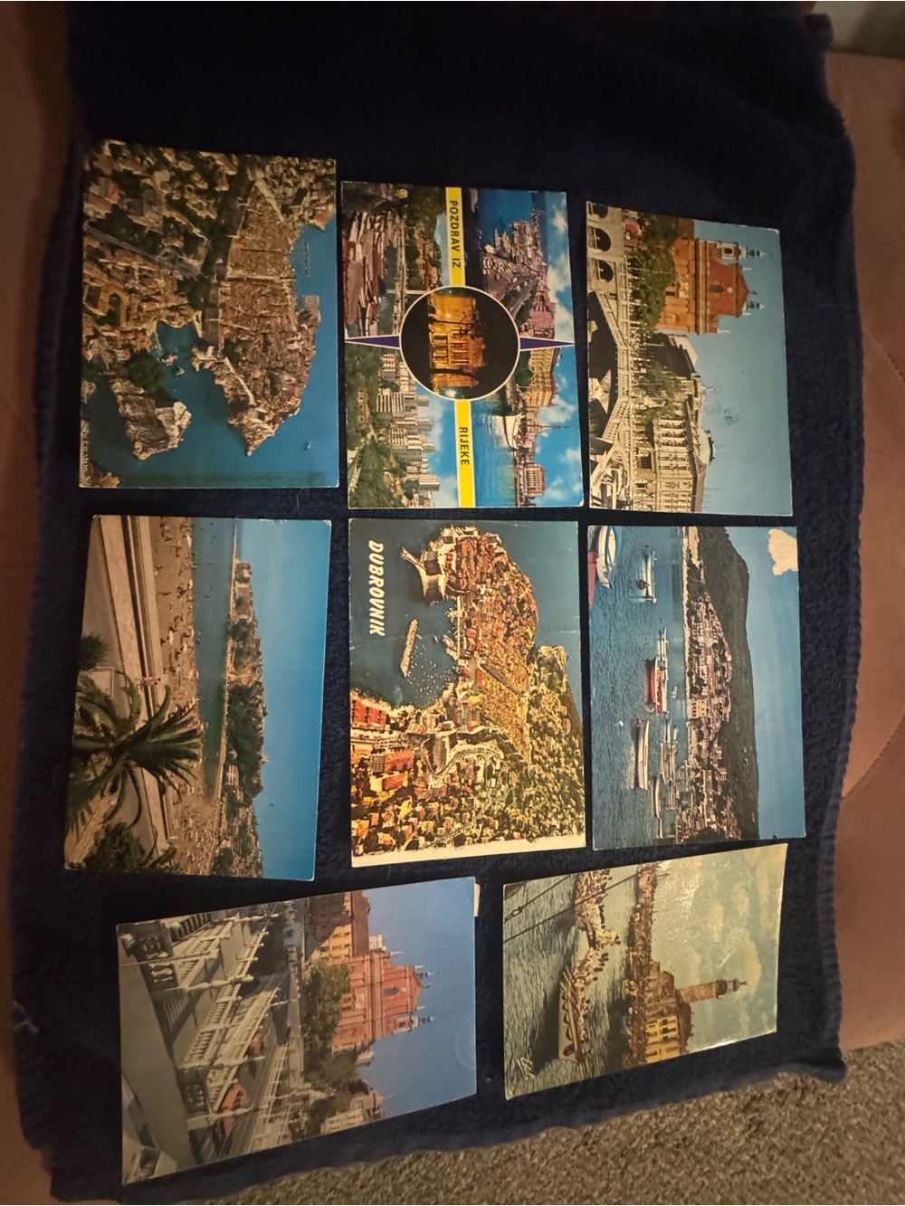 Vintage Travel Postcard Lot - Blue Coastal Scenes
